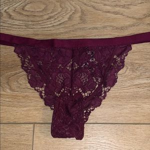 NWT Very Sexy Burgundy Lace Lingerie Panties